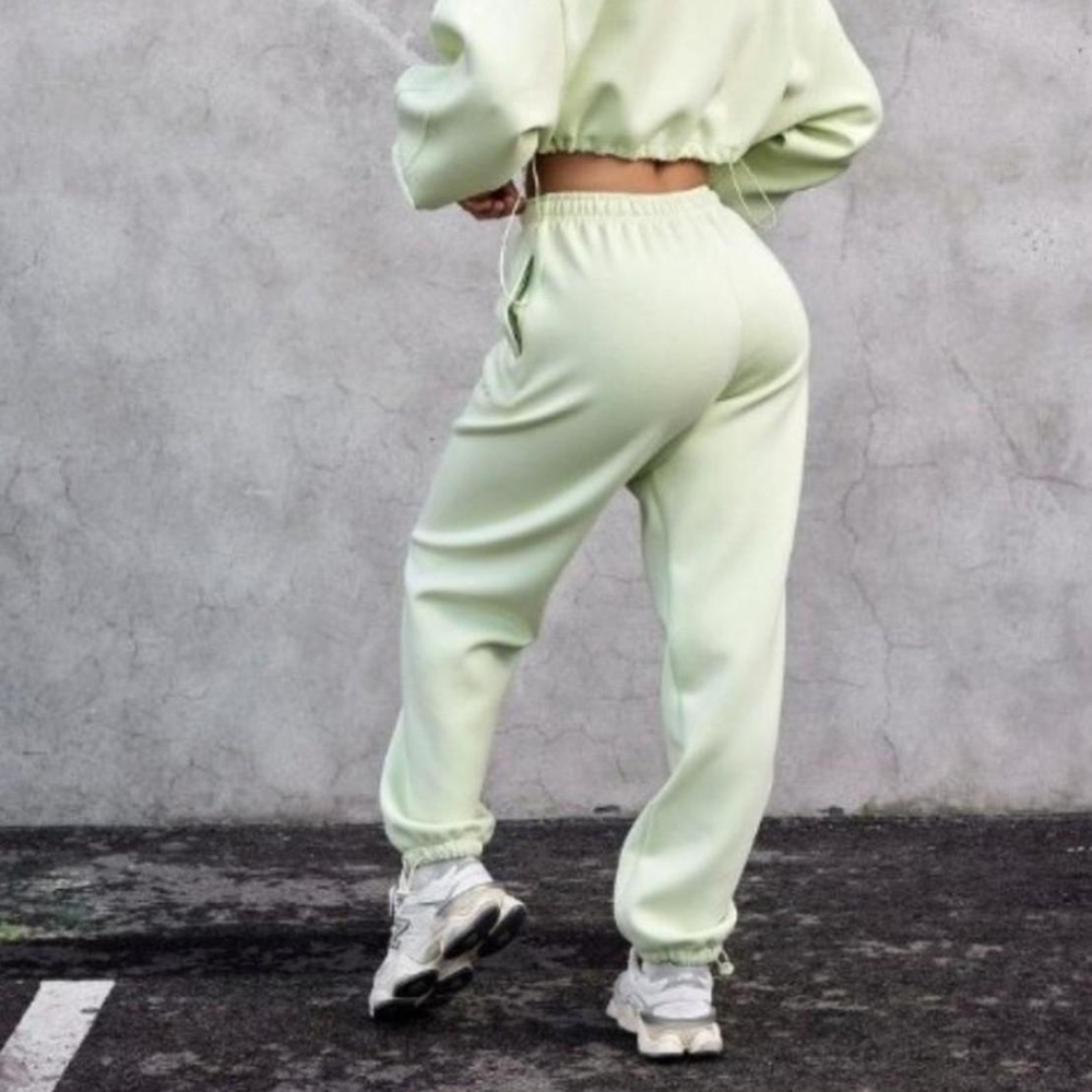 Young la Green sweatpants joggers with elasticated waist and ankles Size Medium
